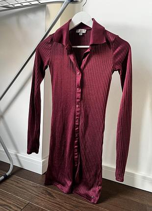 Платье pull &amp; bear с длинным рукавом xs 32-34