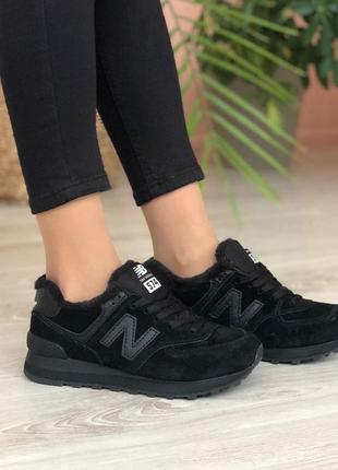 Кроссовки женские с мехом new balance нью беленс4 фото