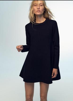 Черное классическое платье zara