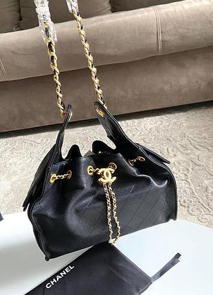 Преміальна брендова жіноча шкіряна чорна сумка