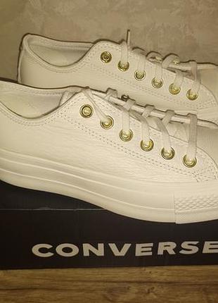 Нові шкіряні кросівки-кеди converse р. 7