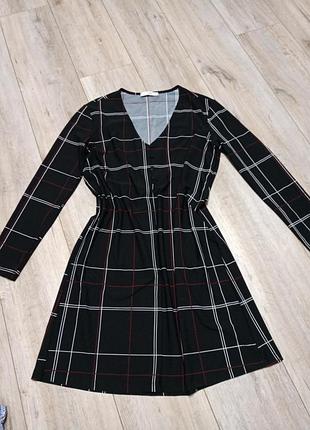 Платье черное в полоску mango basics винтаж оригинал