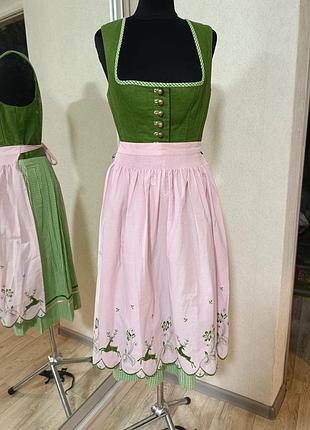 Австрійська баварська сукня плаття 👗 дірндль октоберфест country lineв клітинку з оленями