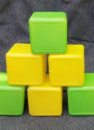Різнокольорові кубики 6см-1 набір з  6 штук 3