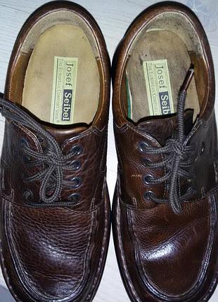 Josef seibel(немечки)-кожаные коричневыетуфли comfort р.42 (27.5см)5 фото