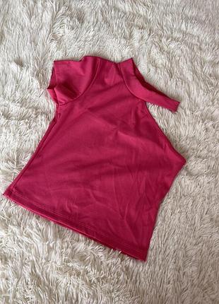 Майка в рубчик рожева