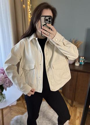 Молочная курточка рубашка primark