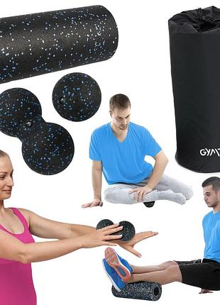Набор массажеров gymtek для йоги и фитнеса ерр черно-синий