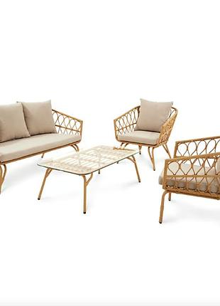 Комплект садових меблів di volio teramo бежево-кремовий