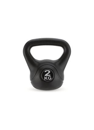 Гиря вінілова gymtek 2 кг чорний
