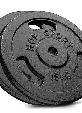 Сет з металевих дисків hop-sport strong 2x15 кг