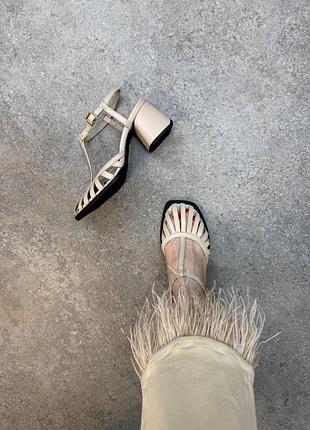 Ексклюзивні жіночі босоніжки переплетені на зручних підборах діора 8