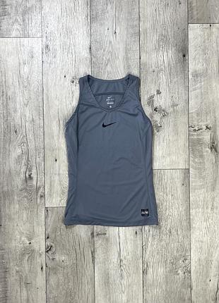 Nike dri-fit майка s размер женская спортивная серая оригинал