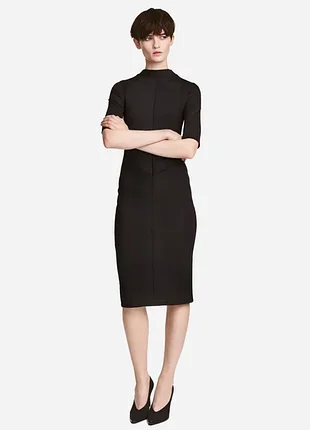 Платье миди футляр в рубчик h&amp;m m/s