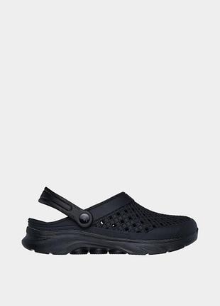 Стильные мужские сабо skechers/черные сабо скечерс