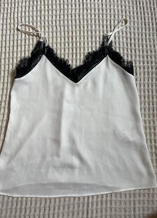 Майка топ з мереживом