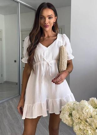 Летнее платье из муслина