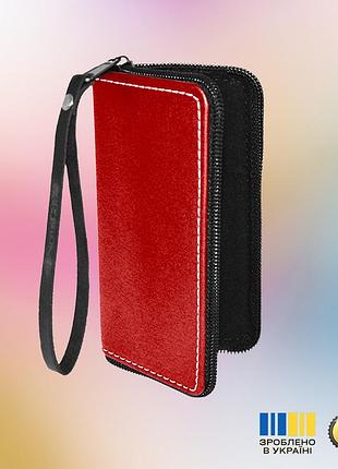 Чехол-кошелек statuscase из экокожи для телефона lg velvet (красный)