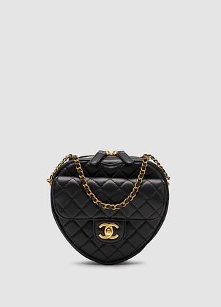 Сумка у формі серця із натуральної шкіри ,клатч