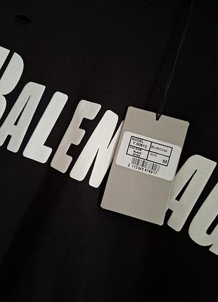 Футболка balenciaga біла, чорна 100% бавовна2 фото