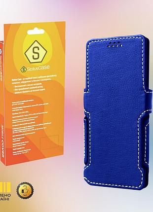 Чехол-книга statuscase из экокожи для телефона infinix smart 8 plus x652 (синий)