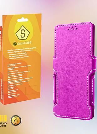 Чехол-книга statuscase из экокожи для телефона sigma x-treme pq20 (розовый)