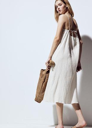 Нова бавовняна сукня сарафан міді h&m. нова колекція!