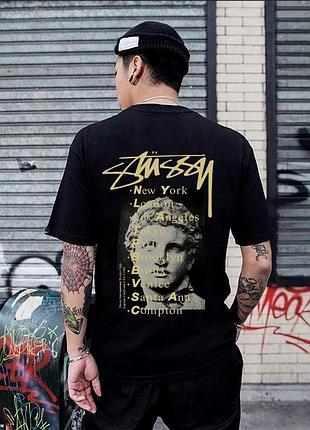 Чоловіча футболка stussy black | топ якість | хіт літа 2025