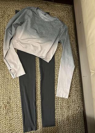 Спорт комплект укорочений безшовні тор та лосини workout primark