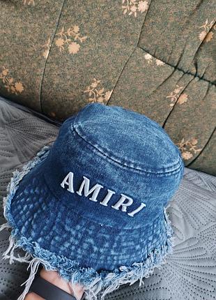 Женская джинсовая панама amiri liquid black (accessories)