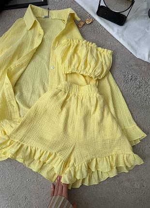 Костюм 3-ка из муслина 💛