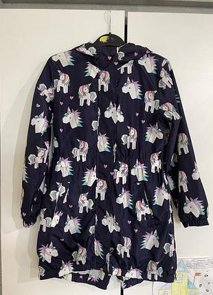 Вітровка на котоновій підкладці з єдинорогом 134 см 8-9 років