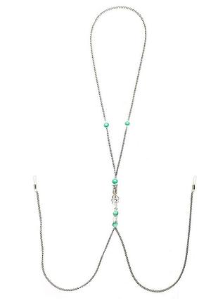 Прикраса для сосків art of sex — nipple clamps arrow, колір м'ятний. passion&books