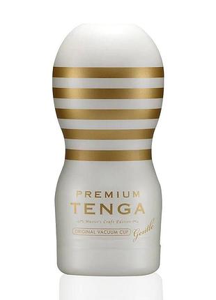 Мастурбатор tenga premium original vacuum cup gentle (глубоке горло) з вакуумною стимуляцією. passion&books
