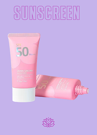 Солнцезащитный крем laikou japan sakura spf50 pa+++ (whitening)