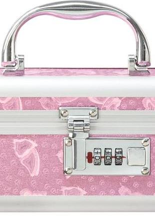 Кейс для зберігання секс-іграшок bms factory - the toy chest lokable vibrator case pink з кодовим за. passion&books