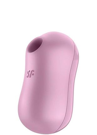 Вакуумний стимулятор із вібрацією satisfyer cotton candy lilac. passion&books