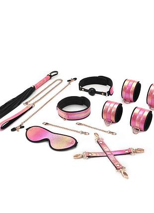 Бдсм-набір liebe seele vivid sakura 8 pieces set, 8 аксесуарів, екошкіра на оксамитовій основі. passion&books