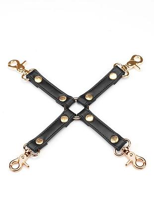 Хрестовина liebe seele black organosilicon hogtie, екошкіра. passion&books