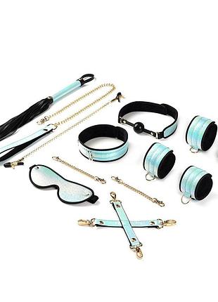 Бдсм-набір liebe seele vivid sky 8 pieces set, 8 аксесуарів, екошкіра на оксамитовій основі. passion&books