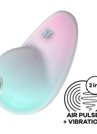 Вакуумный стимулятор с вибрацией satisfyer pixie dust mint/pink. passion&books