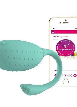 Смарт-віброяйцо magic motion fugu green, глибока вібрація. passion&books