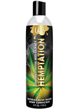Лубрикант з екстрактом канабісу wet hemptation, на водній основі, зволожувальний (118 мл). passion&books