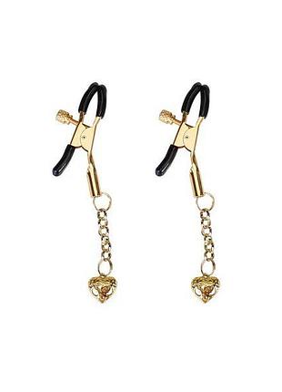 Зажимы для сосков liebe seele hollow heart nipple clamps gold. passion&books