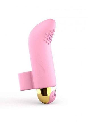 Вибратор на палец love to love touch me rose перезаряжаемый, мощный мотор. passion&books