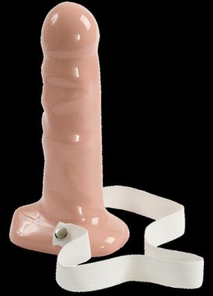 Фаллопротез doc johnson strappy penis-hard on cock 9 inch, внеш. диам. 5,5см, внутр. диам. 4,7см. passion&books