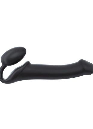 Безремневой страпон strap-on-me black xl, полностью регулируемый, диаметр 4,5см. passion&books