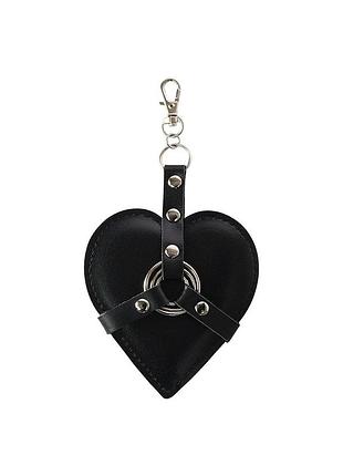 Брелок на карабине для ключей art of sex heart angel, черный