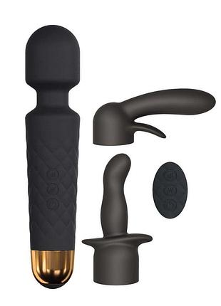 Міні-вібромасажер dorcel kit wanderful з насадками (анальна та вагінальна), водонепріжний. passion&books