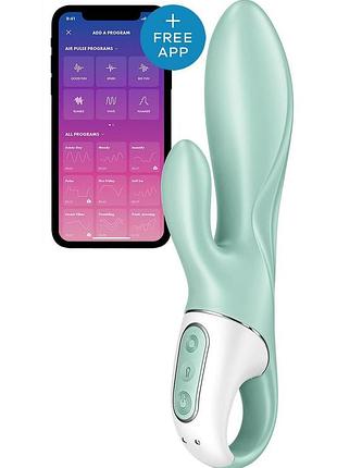 Смарт вибратор-кролик satisfyer air pump bunny 5+, надувается. passion&books